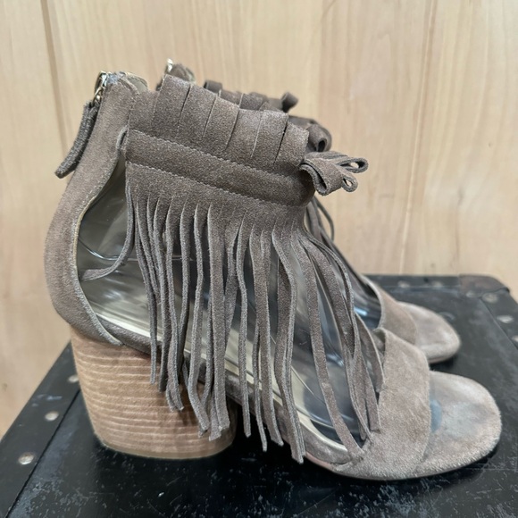 MATIKO SUEDE Morgan FRINGE Sandals HEELS Size 41 Boho - Picture 4 of 16